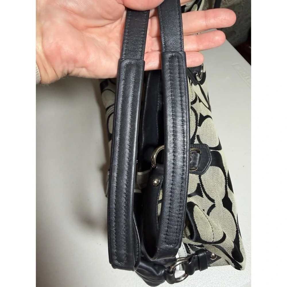 Coach Ashley signature Carryall  Black and Gray